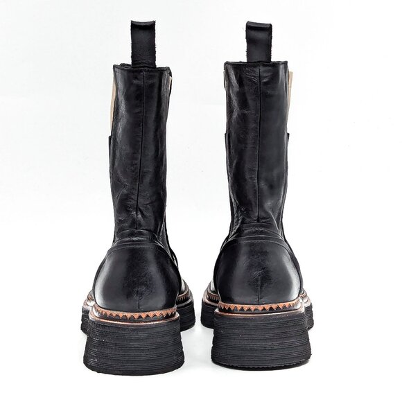 Bueno Women Gizelle Black Leather Stretch Panel Chelsea Boots size 7US EUR37 - Picture 4 of 9